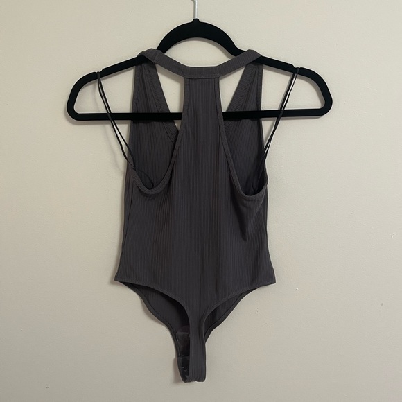 NWT Free People Speed Dial Ribbed Bodysuit in Grey, XS - Picture 9 of 16